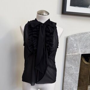 Marc Jacobs Black Ruffled Blouse